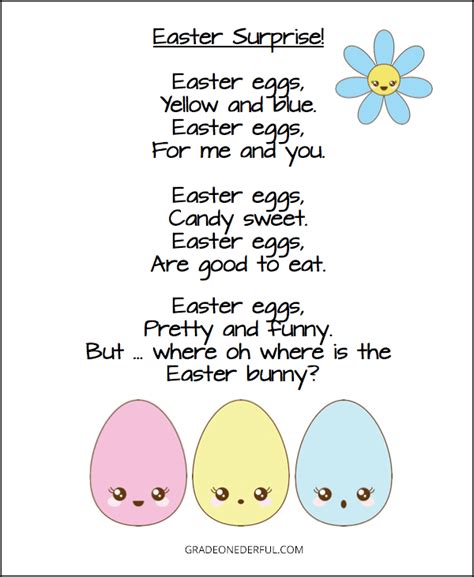 happy easter poem for kids
